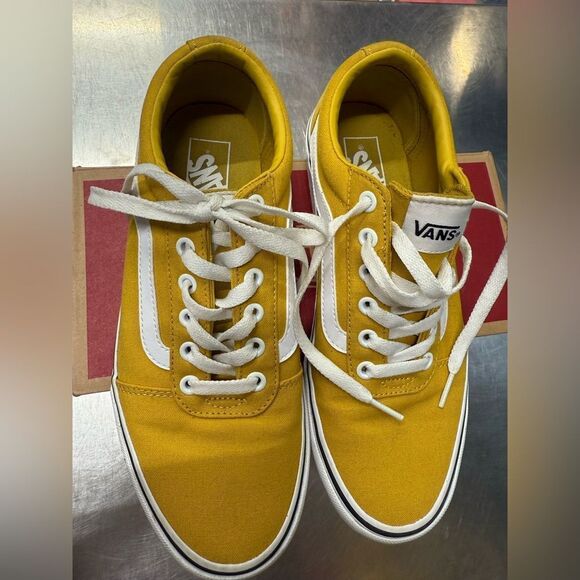 Vans Ward Yellow White Canvas Sneakers Women’s 9 – Worn Once! - Picture 10 of 17